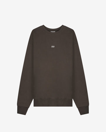 CHOCOLATE BROWN TALLY SWEATSHIRT - REPRIMANDE