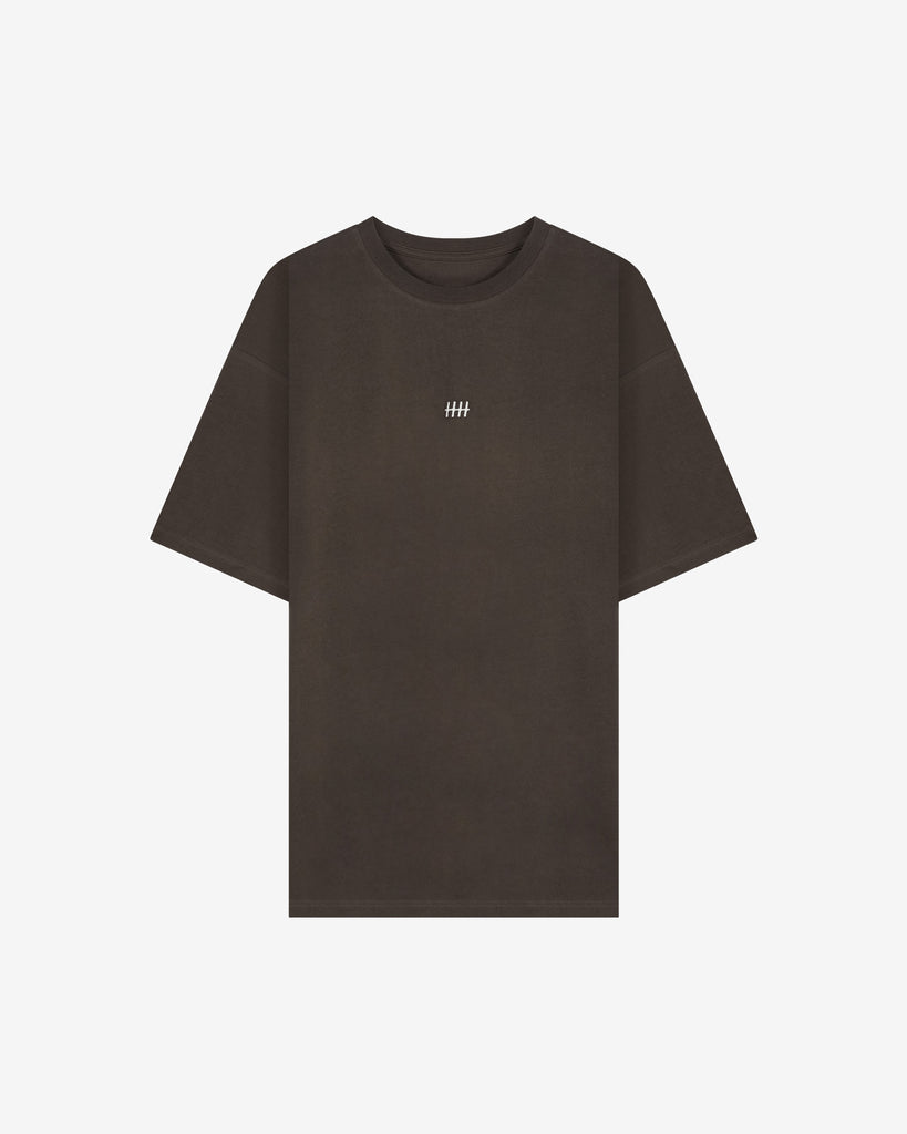 CHOCOLATE BROWN TALLY T-SHIRT - REPRIMANDE