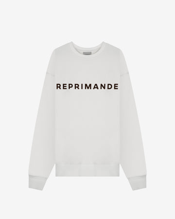 WHITE ALYSSUM BOLD SWEATSHIRT - REPRIMANDE